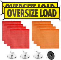 Load image into Gallery viewer, Oversize Load Flags, Red and Orange flags w/ Magnetic flag holders.
