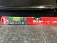 Load image into Gallery viewer, SOLA BIG REDM 3 Vials, Black/Red, Top Read, Aluminum, Magnetic Box Beam Levels (LSB24LM, LSB32LM, LSB48LM)
