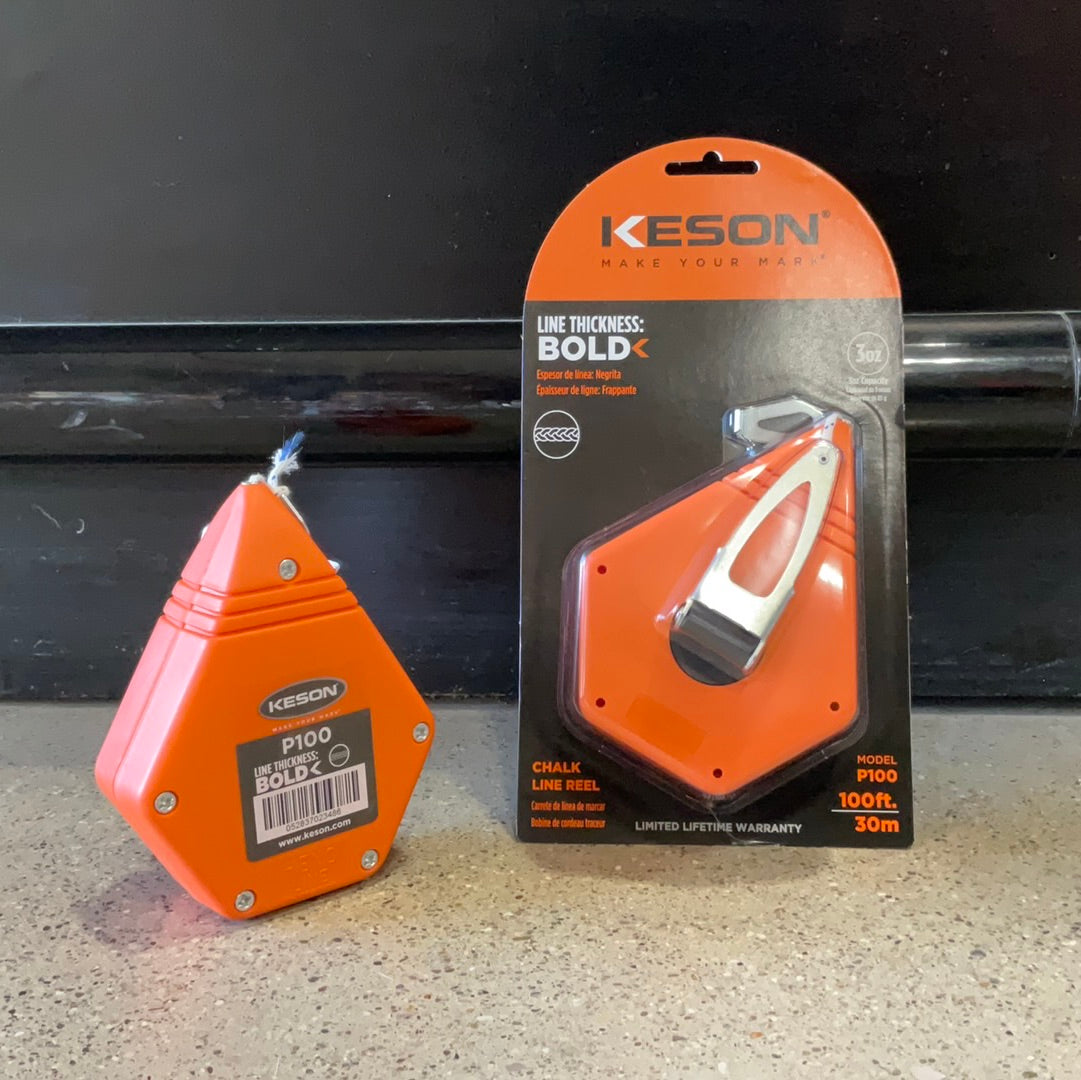 Keson P100 Bold String Chalk Line Reel