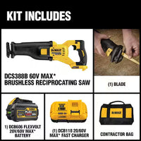 Load image into Gallery viewer, Dewalt FlexVolt 60V MAX Cordless Lithium-Ion Reciprocating Saw Kit with Battery - DCS388T1
