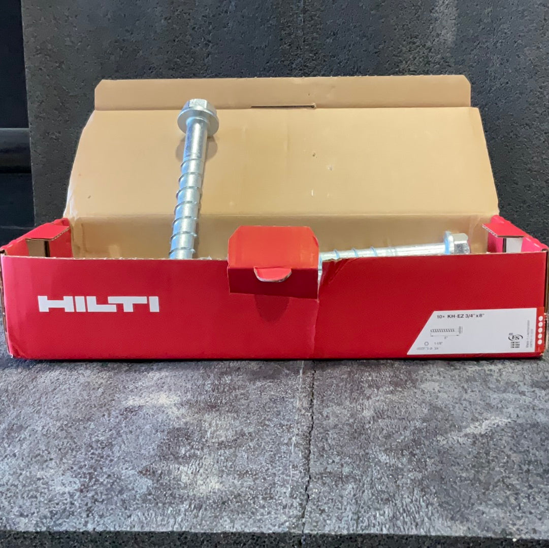 HILTI Screw anchor KH-EZ 3/4" x 8" #418086 (10x)