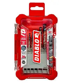 Diablo Tools Metal Demon Drill Bits Set for Mild, Hardened and Stainless, 15 Piece