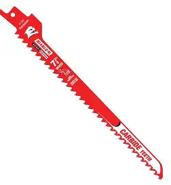 7-3/8" 5TPI Demo Demon™ Carbide Teeth Reciprocating Saw Blades for Rough-In/Scrolling (3-pack)