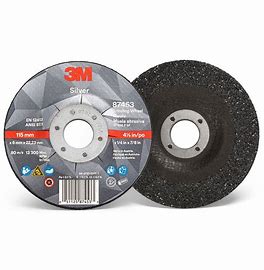 3M Depressed Center Grinding Wheel: Type 27, 4 1/2" x 1/4" x 7/8", Ceramic, 36 Grit, Silver