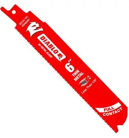 DIABLO 6" 20/24TPI Bi-Metal Reciprocating Saw Blades for Thin Metal (5-pk)