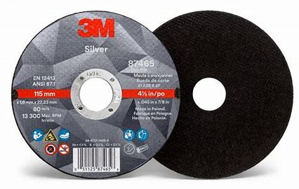 3M Silver Ceramic Cutoff Wheel - 4 1/2 in Diameter