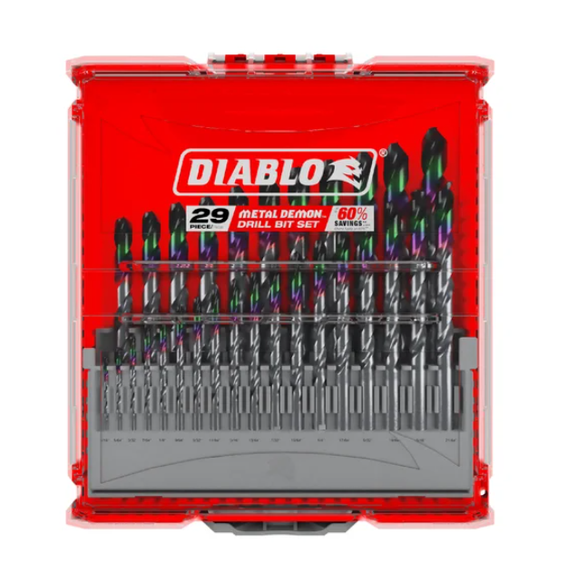 Metal Demon™ Drill Bits Set for Mild, Hardened and Stainless Steels (29-pc)