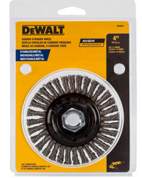 Load image into Gallery viewer, DeWALT  Wheel Brush: 4" Wheel Dia, 3/8" Face Width, 0.0200" Wire Dia, Stringer Bead
