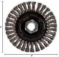 Load image into Gallery viewer, DeWALT  Wheel Brush: 4" Wheel Dia, 3/8" Face Width, 0.0200" Wire Dia, Stringer Bead
