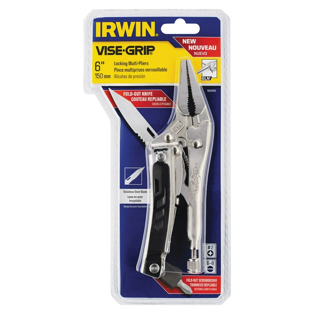 IRWIN VISE-GRIP Locking Multi-Pliers, 6" Long Nose 6LN 2078216