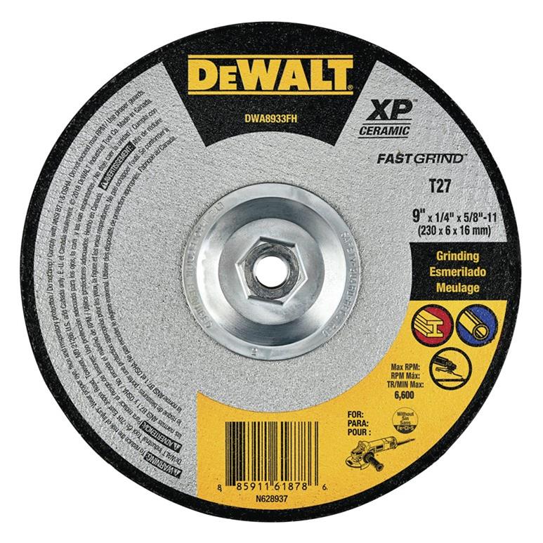 DEWALT XP Ceramic Grinding Wheel 9 X 1/4 X 5/8-11