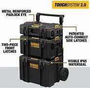 Load image into Gallery viewer, DEWALT Tough System Tool Box: 19 7/8 in W, 24 in D, 38 5/16 in H, Padlock, Black
