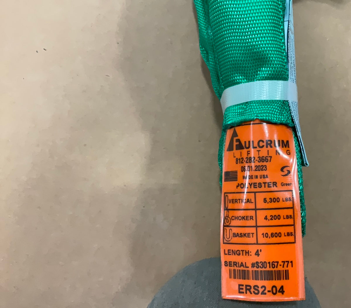 Fulcrum Green Polyester Endless Round Sling