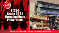 Load image into Gallery viewer, ASTM F1554 Grade 55 Threaded Rod Plain
