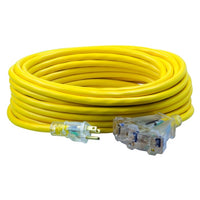 Load image into Gallery viewer, Southwire 12/3 Heavy-Duty 15-Amp SJTW General Purpose 3-Outlet Extension Cord with Lighted End

