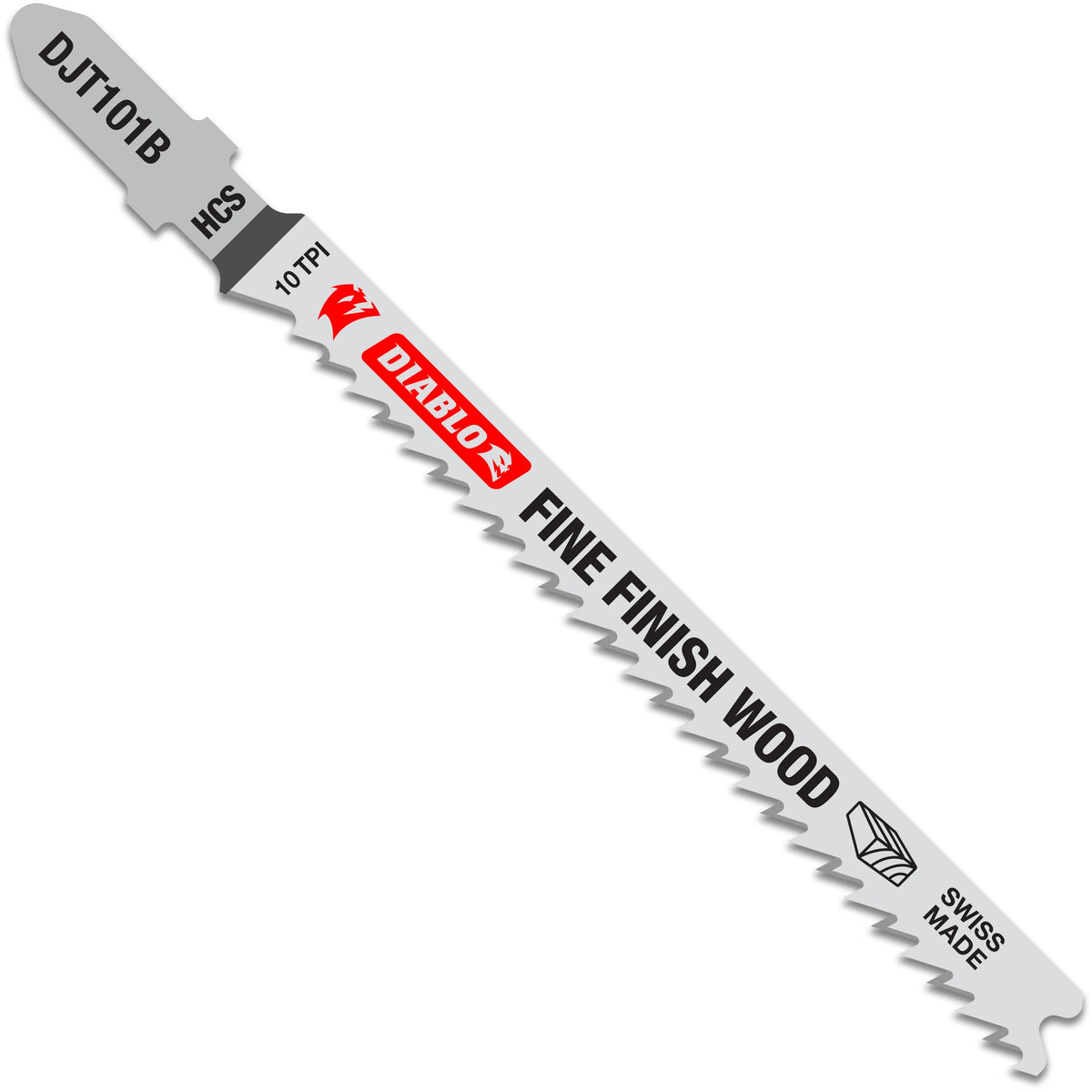 Diablo 4 in. 10 TPI High Carbon Steel T-Shank Jig Saw Blades for Fine Finish Cuts in Wood (5pk)