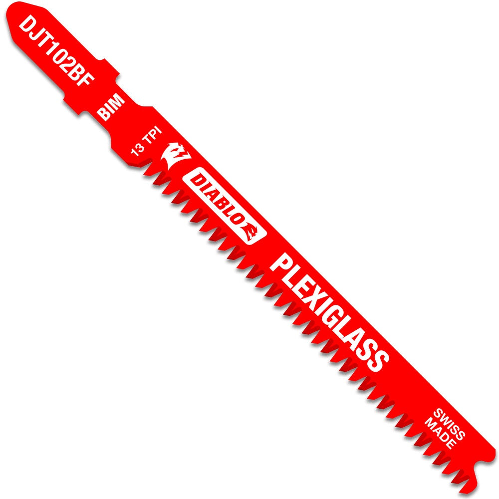 Diablo 3-5/8 in. 13 TPI Bi-Metal T-Shank Jig Saw Blades for Plexiglass (5PK)