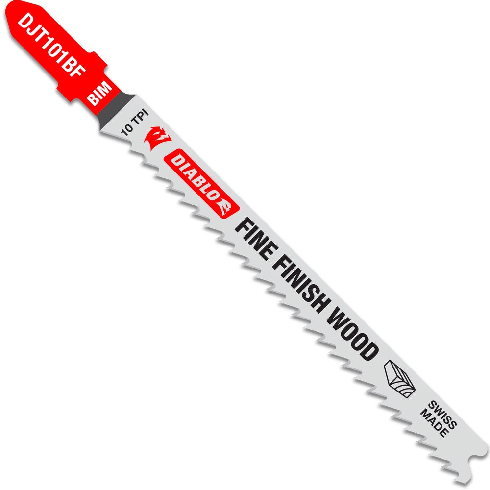 Diablo 4 in. 10 TPI Bi-Metal T-Shank Jig Saw Blades for Fine Finish Cuts in Wood