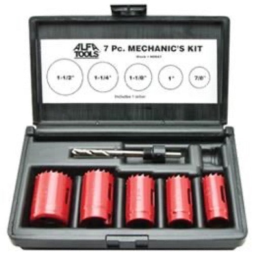 8pc Bi-Metal Plumbers Hole Saw Kit