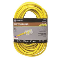 Load image into Gallery viewer, Southwire 12/3 SJTW Heavy Duty single Prong Extension Cords With Lighted Ends
