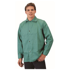 RADNOR™ 2X Green Cotton/Westex® FR-7A® Flame Resistant Jacket With Snap Front Closure