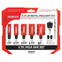 Load image into Gallery viewer, Diablo 9 pc General Purpose Bi-Metal Hole Saw Set
