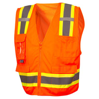 Load image into Gallery viewer, Pyramex RVZ24CP Series Type R Class 2 Two-Tone Surveyor Safety Vest with Clear Pocket
