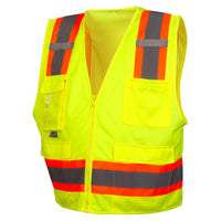 Load image into Gallery viewer, Pyramex RVZ24CP Series Type R Class 2 Two-Tone Surveyor Safety Vest with Clear Pocket
