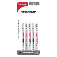 Load image into Gallery viewer, Diablo 3-5/8 in. 17/24 TPI High Speed Steel T-Shank Jig Saw Blades for Medium Metal (5pk)
