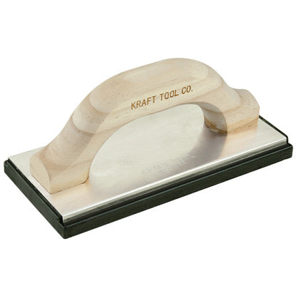 10" x 4" Molded Black Rubber Float with Wood Handle
